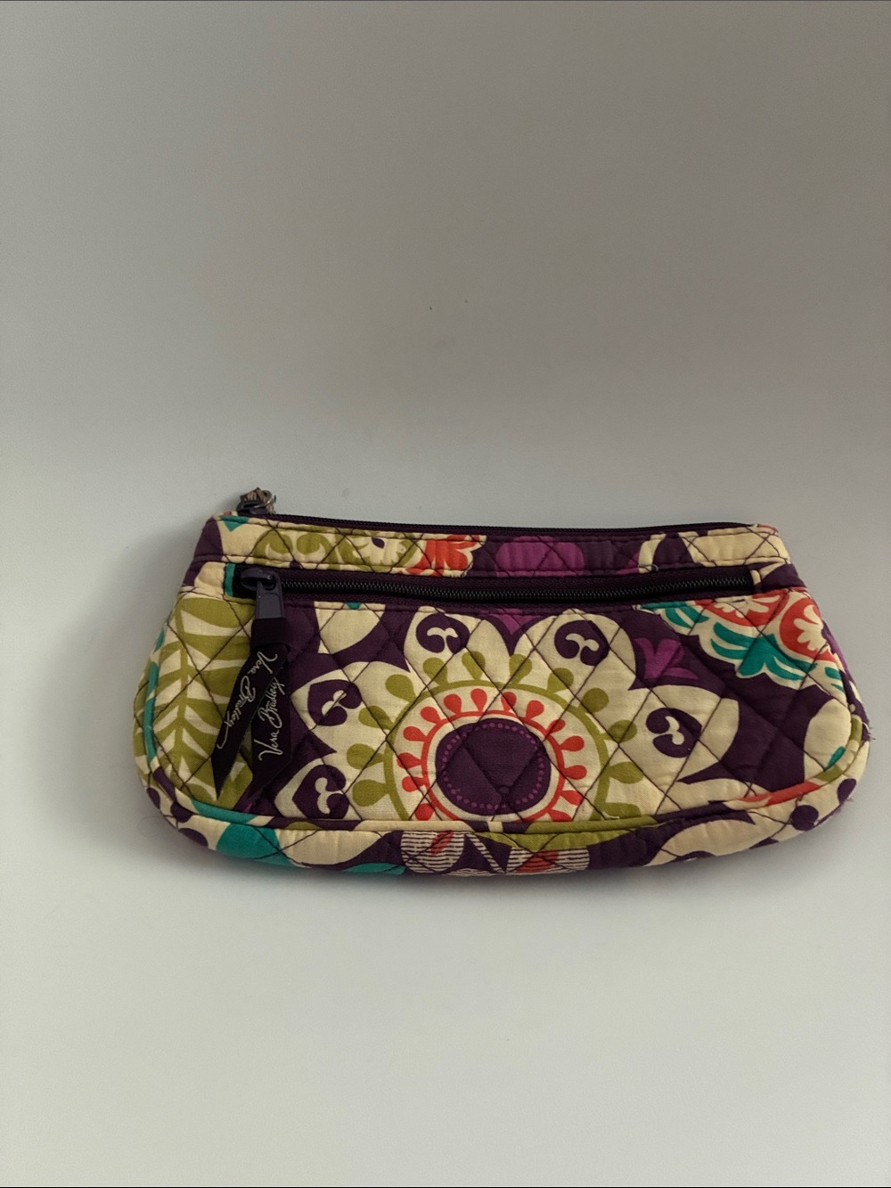 Vera Bradley Multicolor Floral Quilted Zip Cosmetic Wristlet